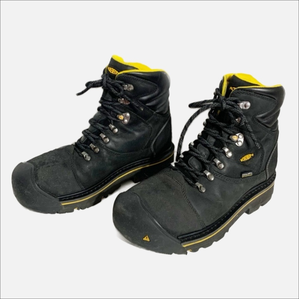 KEEN Utility Men's Milwaukee 6" Steel Toe Waterproof Work Boots Lace Up Black 🥾